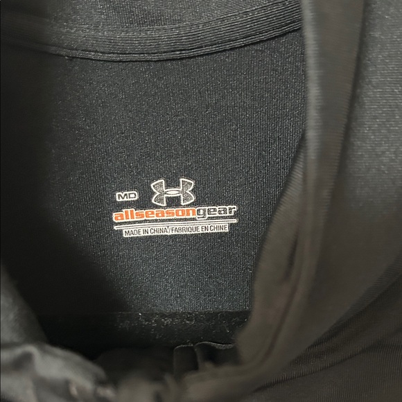 Under Armour Black Full-Zip Training Jacket with White Logo - Picture 2 of 4
